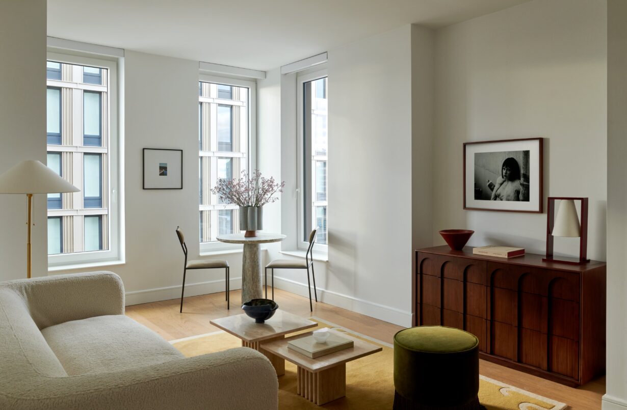 420 Carroll East Tower Model Unit Living Room