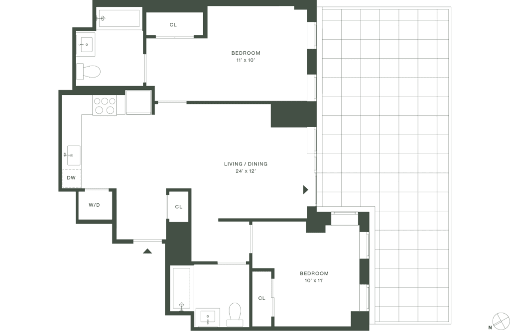 420 Carroll East Tower 4 Floorplan Floors 6 - Gowanus Brooklyn