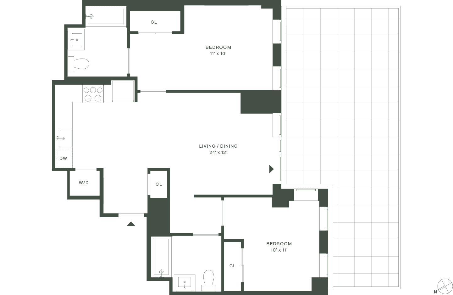 420 Carroll East Tower 4 Floorplan Floors 6 - Gowanus Brooklyn