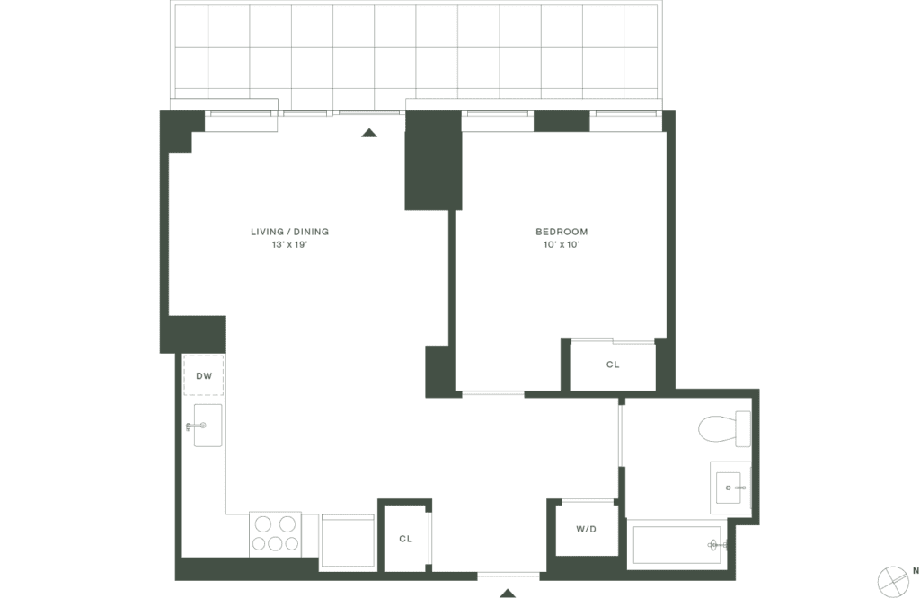 420 Carroll East Tower 9 Floorplan Floor 6 - Gowanus Brooklyn