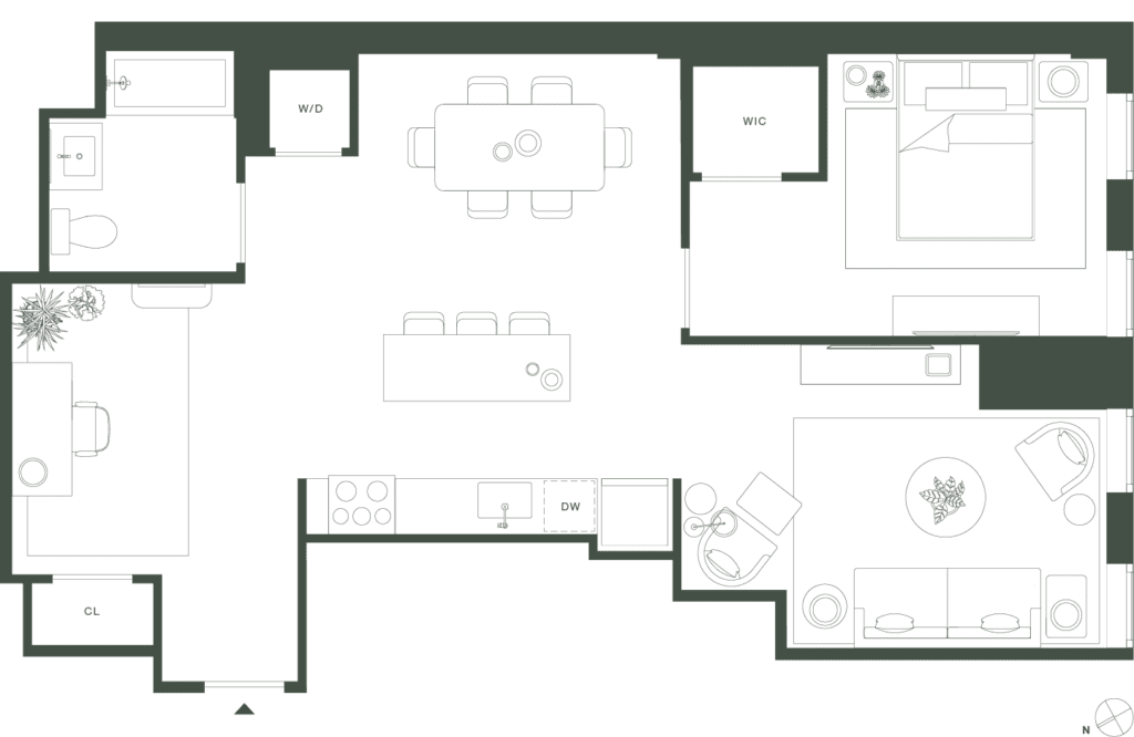 420 Carroll East Tower 4 Floorplan Floors 2-5 - Gowanus Brooklyn