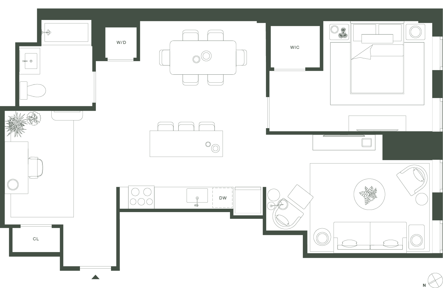 420 Carroll East Tower 4 Floorplan Floors 2-5 - Gowanus Brooklyn
