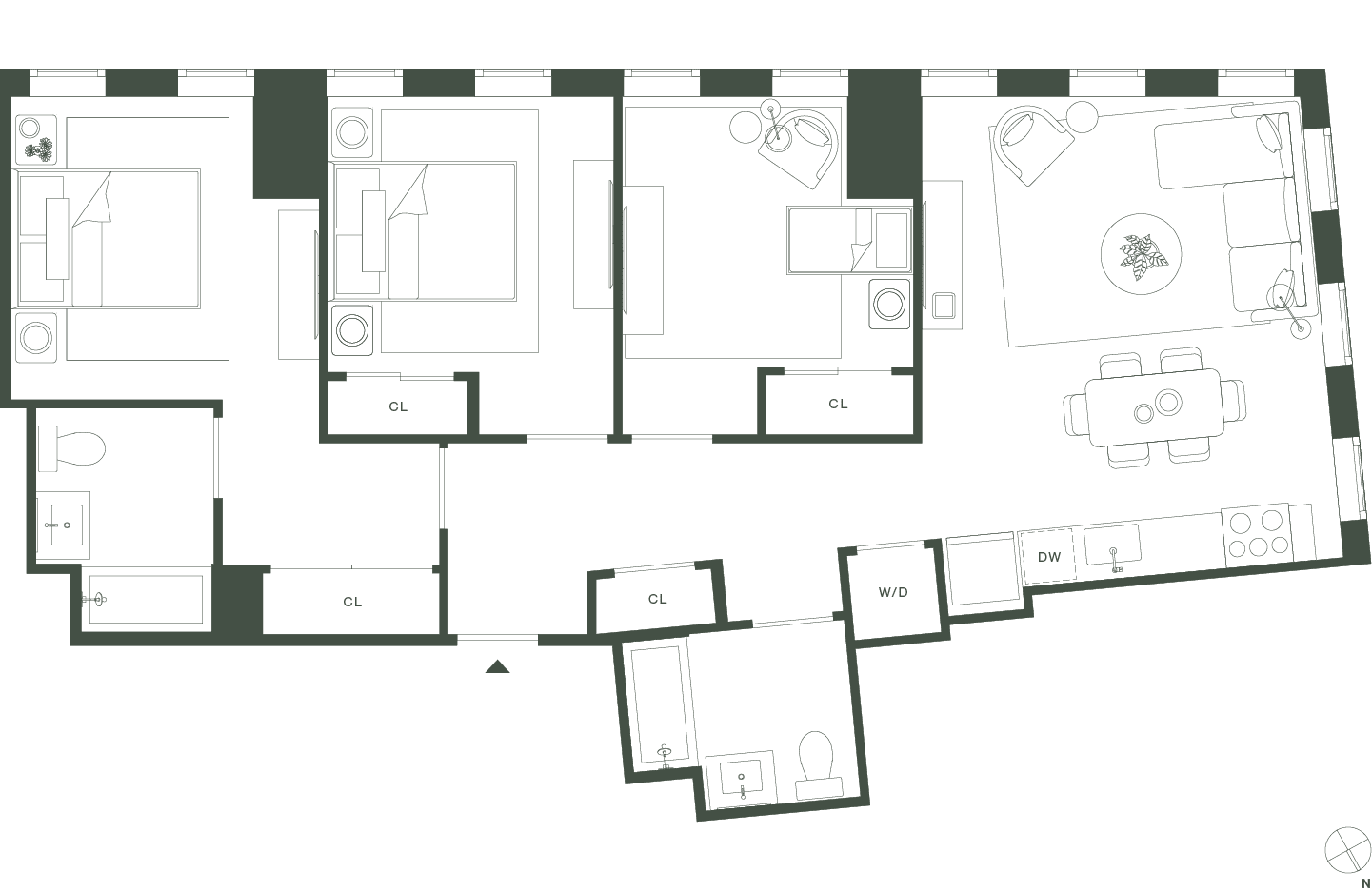 420 Carroll East Tower 5 Floorplan Floors 7-16 - Gowanus Brooklyn