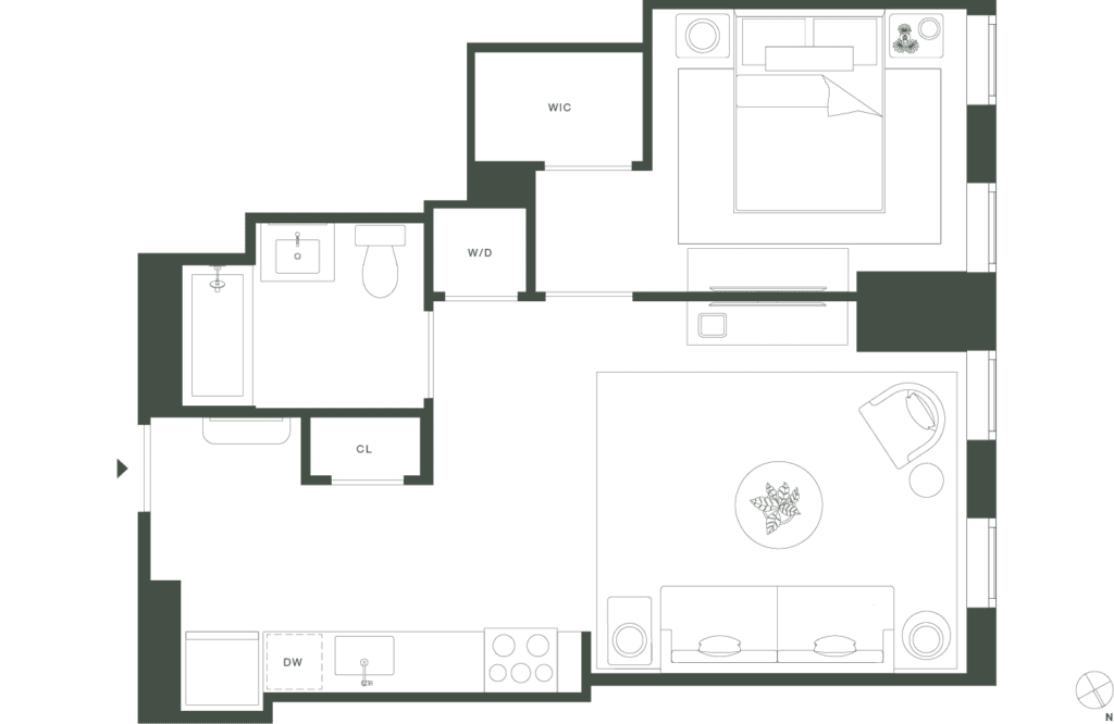 420 Carroll East Tower 6 Floorplan Floors 6-16 - Gowanus Brooklyn