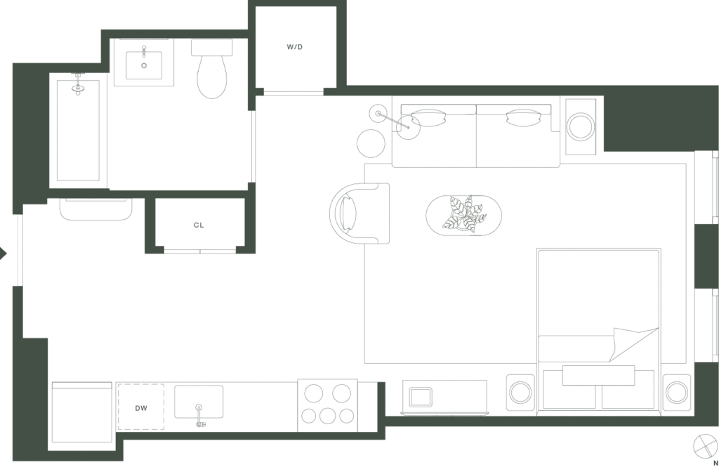 420 Carroll East Tower 8 Floorplan Floors 2-5 - Gowanus Brooklyn