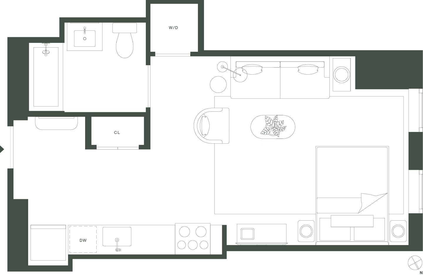 420 Carroll East Tower 8 Floorplan Floors 2-5 - Gowanus Brooklyn