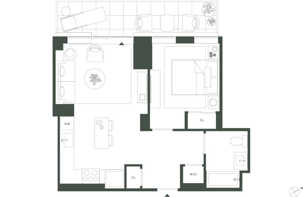 420 Carroll East Tower 9 Floorplan Floors 6 - Gowanus Brooklyn