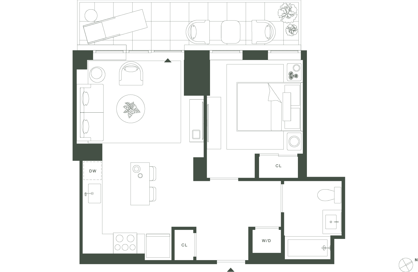 420 Carroll East Tower 9 Floorplan Floors 6 - Gowanus Brooklyn