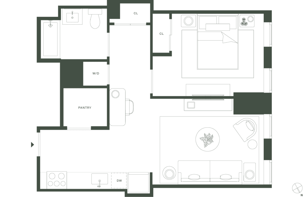 420 Carroll East Tower 10 Floorplan Floors 2-5, 08 Floorplan Floors 6-16 - Gowanus Brooklyn