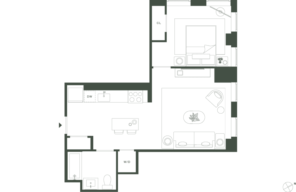 420 Carroll East Tower 16 Floorplan Floors 2-5 - Gowanus Brooklyn