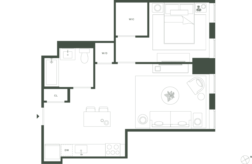 420 Carroll East Tower 17 Floorplan Floors 2-5 - Gowanus Brooklyn