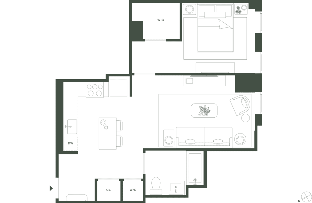 420 Carroll East Tower 20 Floorplan Floors 3-5 - Gowanus Brooklyn