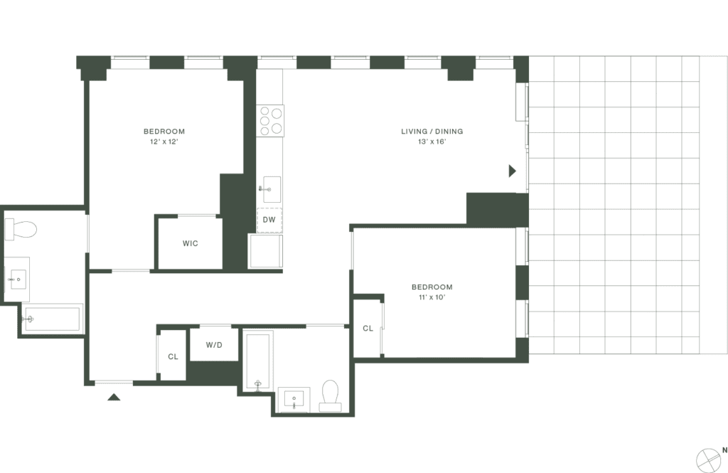 420 Carroll West Tower 5 Floorplan Floors 4 - Gowanus Brooklyn