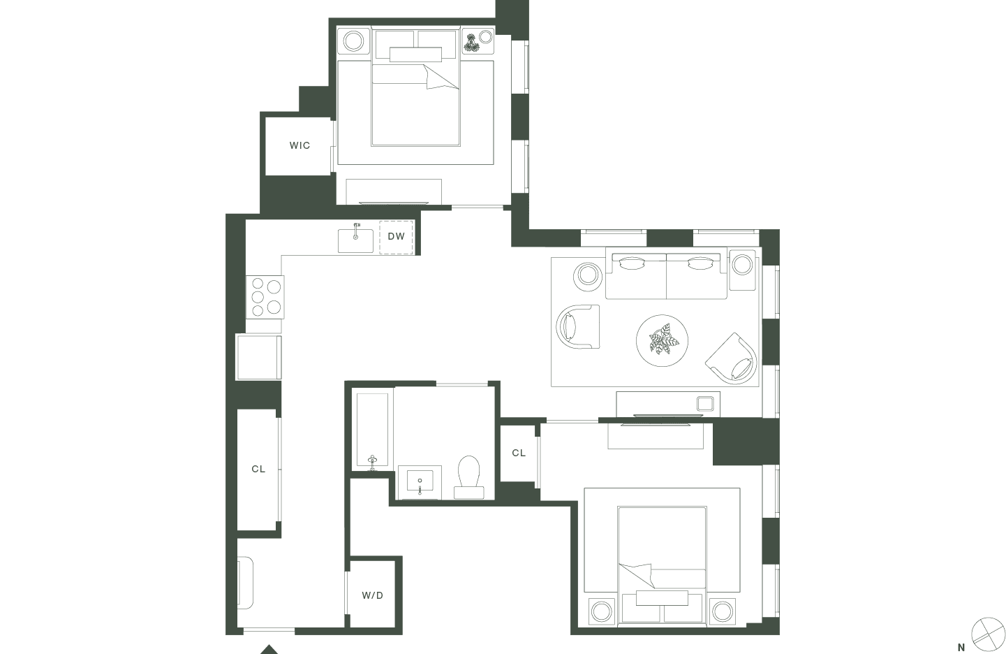 420 Carroll West Tower 2 Floorplan Floors 17-19 - Gowanus Brooklyn