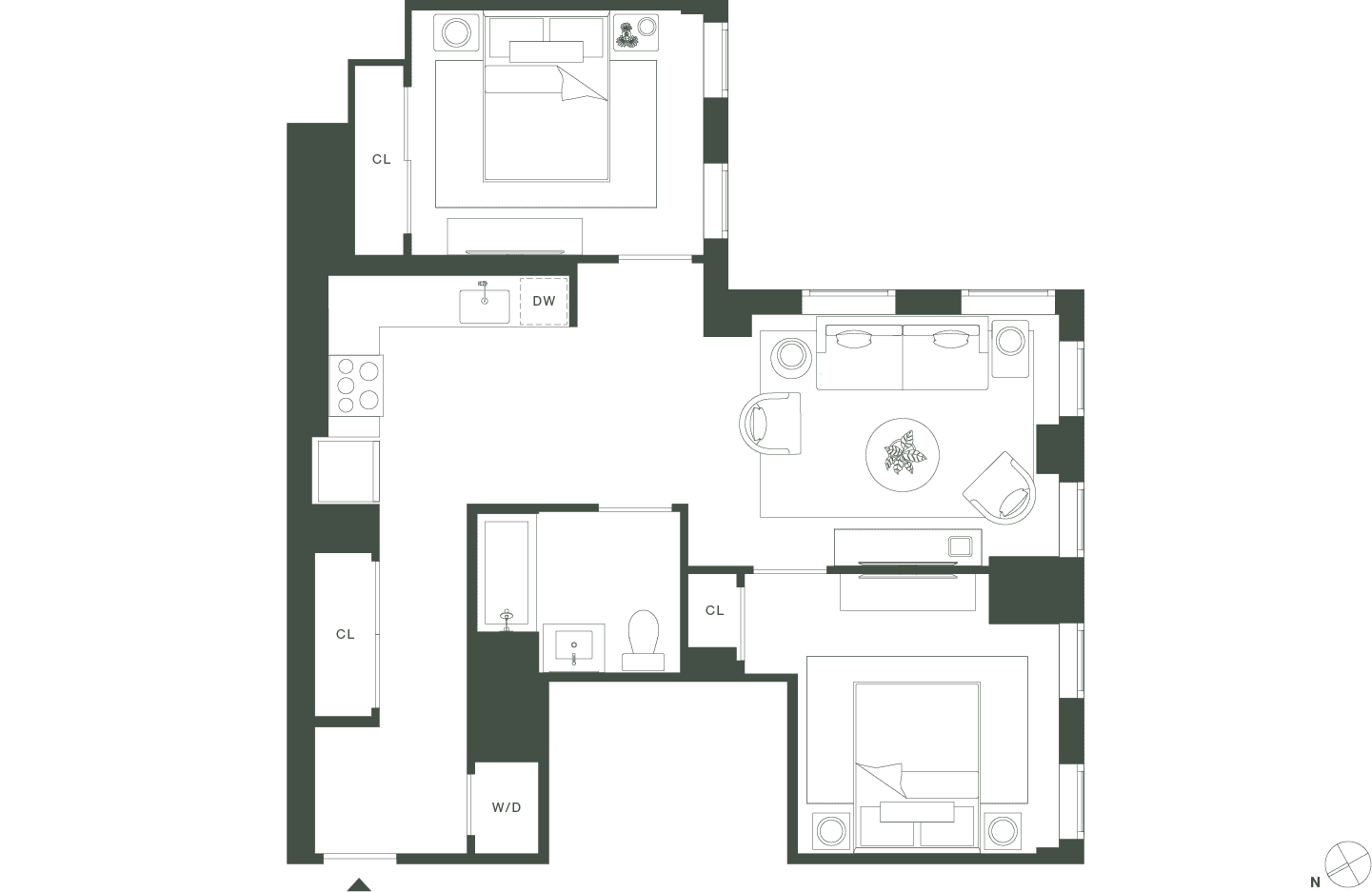 420 Carroll West Tower 4 Floorplan Floors 4-16 - Gowanus Brooklyn
