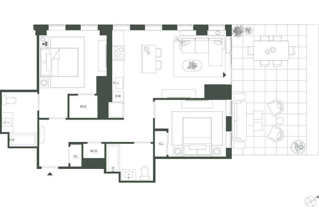 420 Carroll West Tower 5 Floorplan Floors 4 - Gowanus Brooklyn