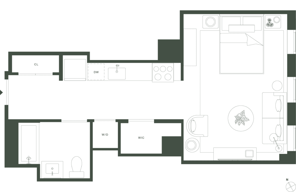 420 Carroll West Tower 8 Floorplan Floors 4-16 - Gowanus Brooklyn